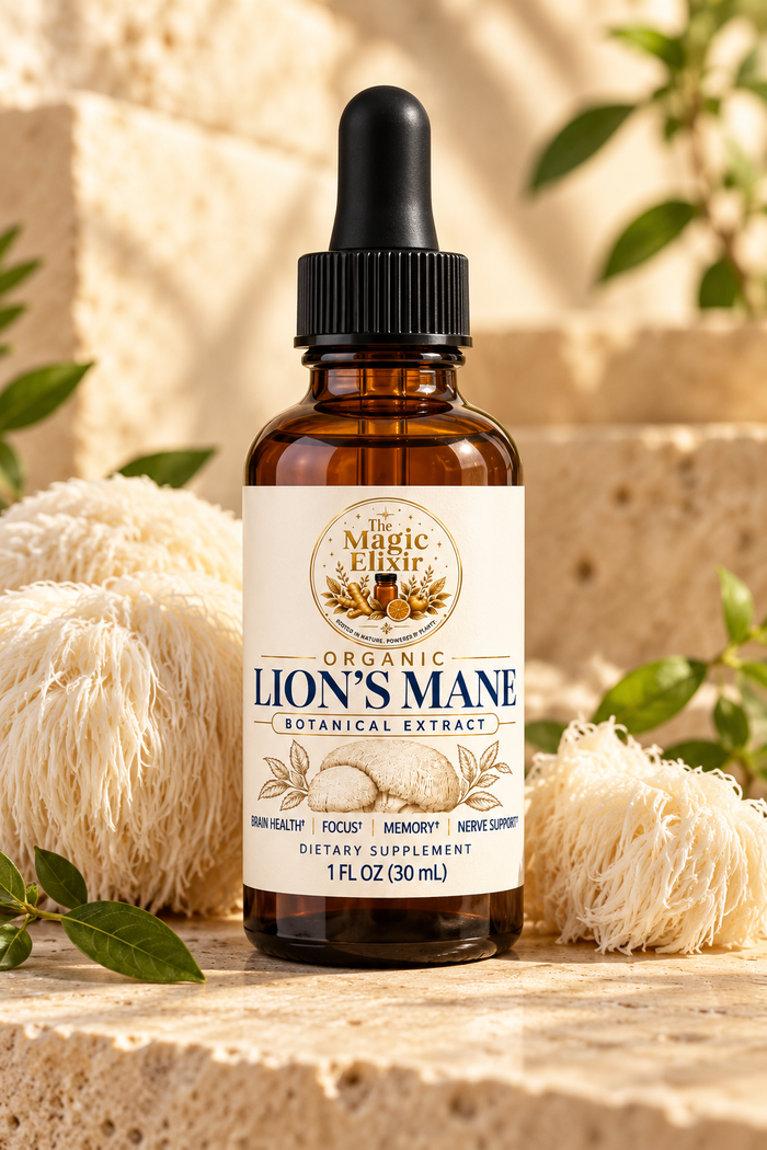 Organic Lion’s Mane Liquid Extract | Focus, Memory + Cognitive Support