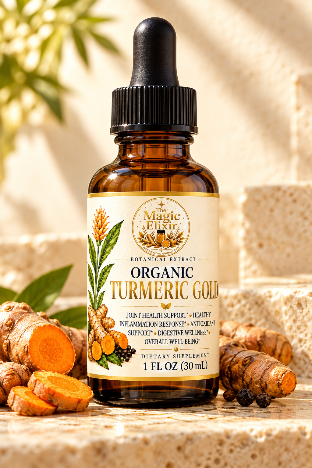 Organic Turmeric Gold Liquid Extract | Joint Comfort + Antioxidant Support