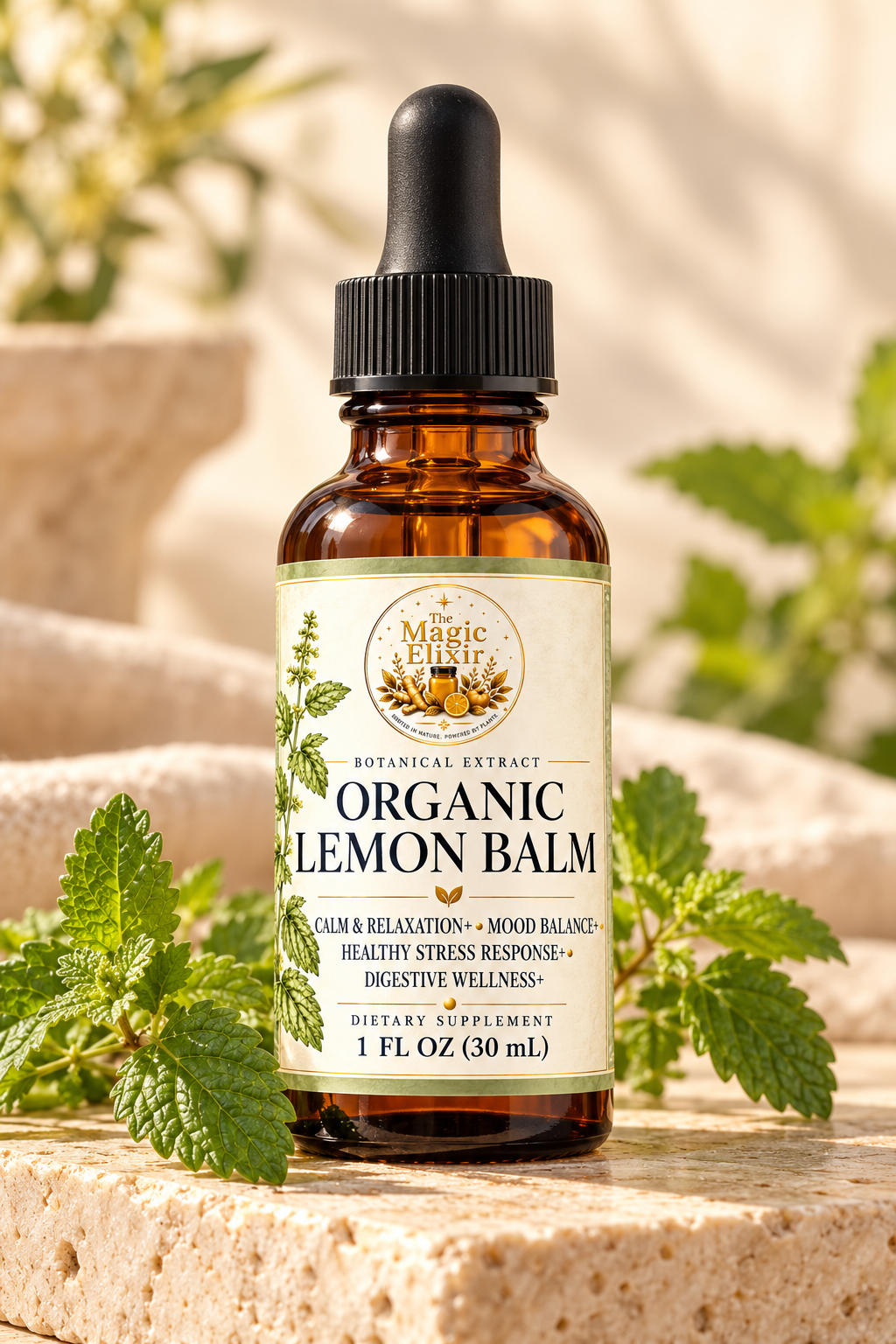 Organic Lemon Balm Liquid Extract | Calm, Relaxation + Digestive Support