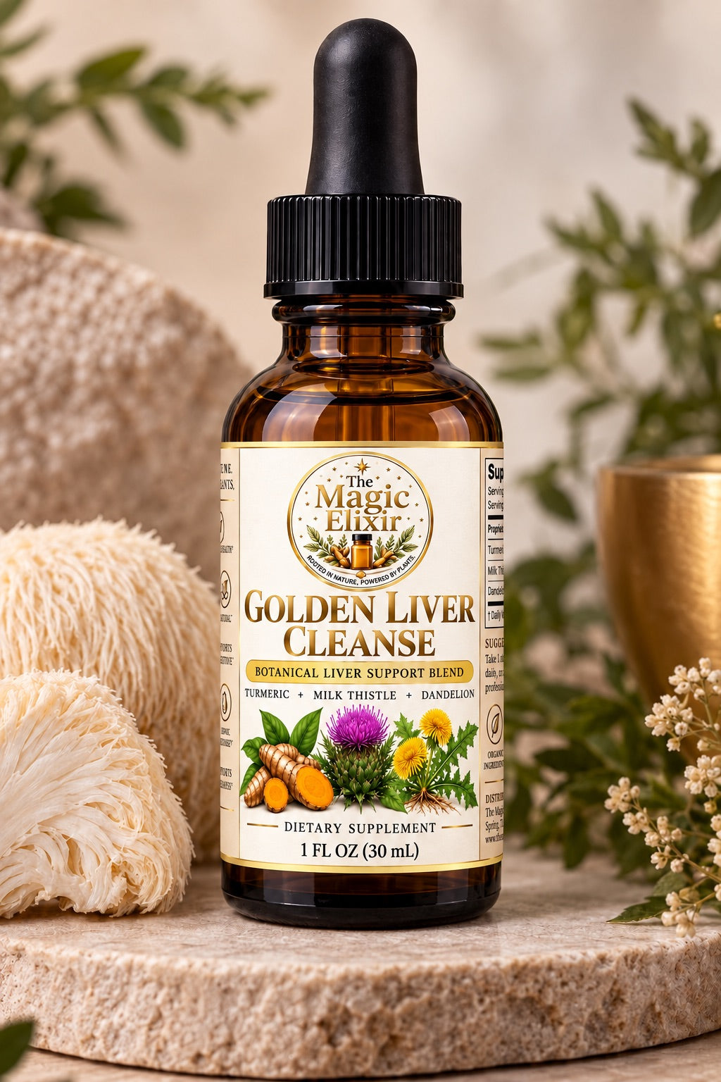 Organic Golden Liver Cleanse Liquid Extract | Liver + Digestive Support