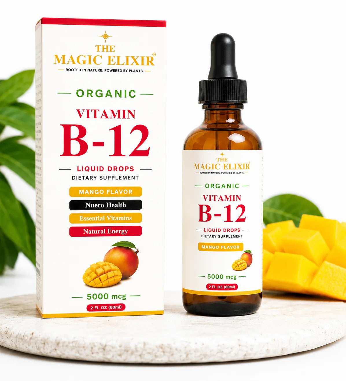 Vitamin B12 Liquid Drops | Mango Flavor