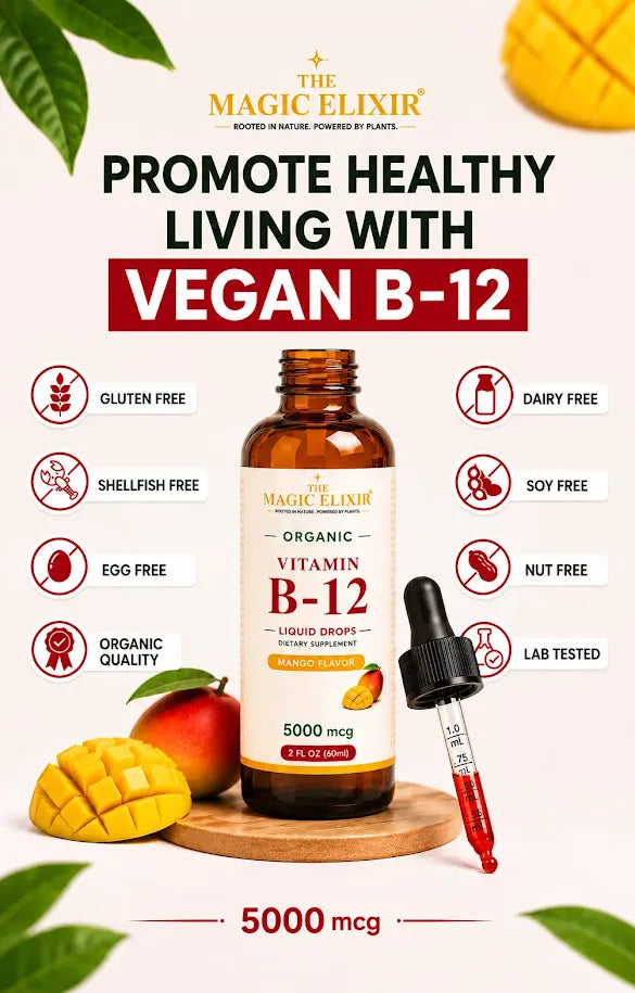 Vitamin B12 Liquid Drops | Mango Flavor